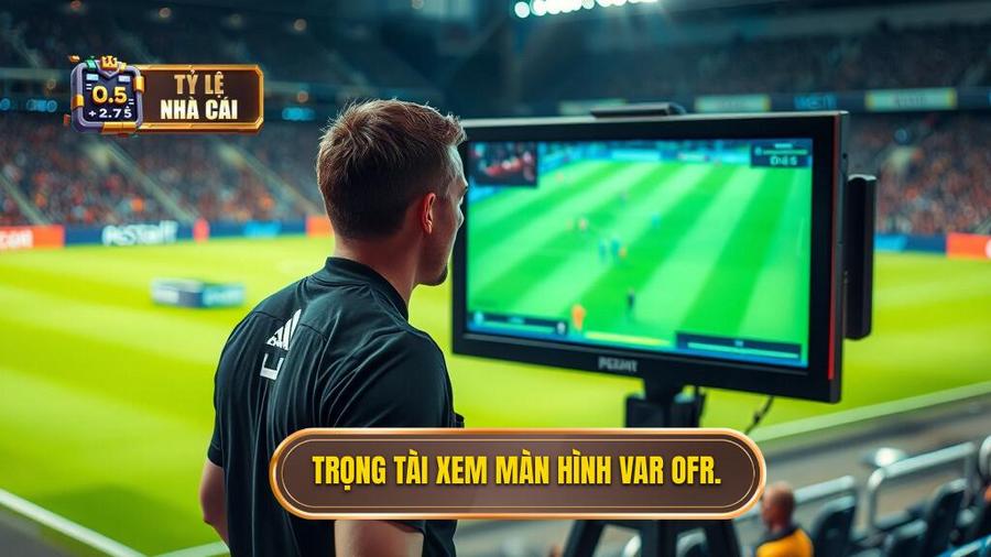 1. Trọng tài xem màn hình VAR OFR.